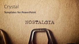  Presentation with nostalgia - Slide set consisting of word-nostalgia-written background and a coral colored foreground