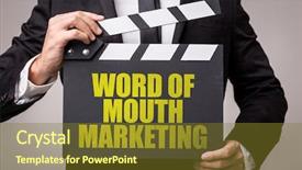  Presentation with mouth - Slides consisting of word of mouth marketing background and a tawny brown colored foreground