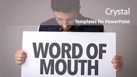  Presentation with mouth - Slides having word of mouth background and a gray colored foreground
