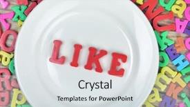  Presentation with magnetic - Amazing slide deck having word on white plate and magnetic letters backdrop and a sky blue colored foreground