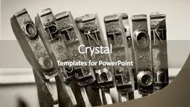  Presentation with keys - Theme enhanced with word opinion with old typwriter background and a gray colored foreground