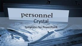  Presentation with binder - Presentation theme featuring word personnel on blue business background and a light blue colored foreground