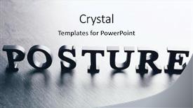  Presentation with posture - PPT layouts having word posture on grey backgroud background and a sky blue colored foreground