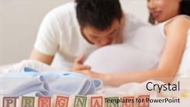  Presentation with stomach - Slide deck consisting of kissing his pregnant wife stomach background and a lemonade colored foreground