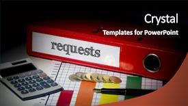  Presentation with binder - Presentation theme enhanced with word requests on red business background and a  colored foreground