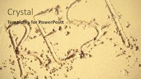  Presentation with rest - PPT theme enhanced with word rest written on the sand instagram style filtred image background and a blonde colored foreground