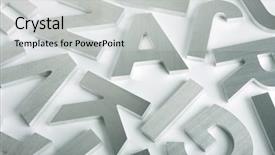  Presentation with cut - Cool new presentation design with word scramble - stylish letters cut backdrop and a light gray colored foreground