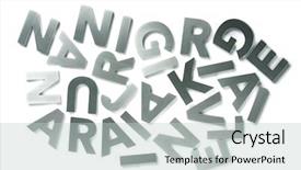  Presentation with white letters - Slides with word scramble - stylish letters cut background and a light gray colored foreground