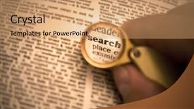  Presentation with magnifying glass - Cool new presentation with word search in magnifying glass backdrop and a coral colored foreground