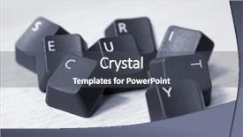  Presentation with intrusion detection system word security - Presentation theme having word security spelled with keys background and a dark gray colored foreground