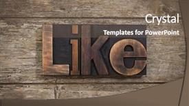  Presentation with antique - PPT theme having word set with antique letterpress background and a violet colored foreground