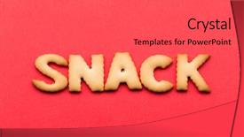 Presentation with snack - Amazing presentation design having i love school text made - word snack cookie backdrop and a gray colored foreground