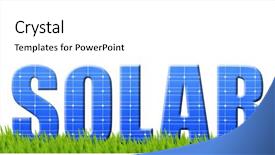  Presentation with energy solar - Beautiful PPT layouts featuring word solar from solar energy panels on white background backdrop and a white colored foreground