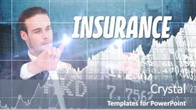  Presentation with shares - Slide deck with word solution and happy businessman pointing with fingers against stocks and shares background and a seafoam green colored foreground