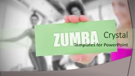  Presentation with strength - Slides consisting of word strength and yoga class in gym against fit blonde holding pink card background and a mint green colored foreground
