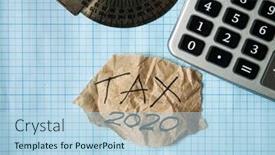  Presentation with craft - Audience pleasing slides consisting of word-tax-and-torn-paper backdrop and a light blue colored foreground