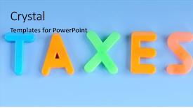  Presentation with payroll - Beautiful slides featuring word taxes written with alphabet backdrop and a light blue colored foreground