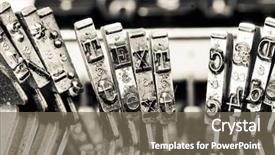  Presentation with word art text edited - Amazing slides having word text with old typewriter backdrop and a gray colored foreground