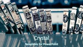  Presentation with old - Slides featuring word text with old typewriter background and a ocean colored foreground