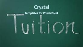  Presentation with chalkboard - Slide deck consisting of word tuition written on chalkboard background and a ocean colored foreground