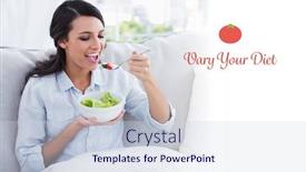  Presentation with diet - Presentation design featuring word-vary-your-diet-against background and a sky blue colored foreground