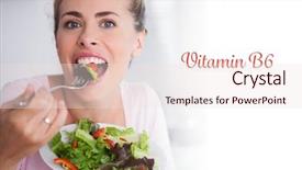  Presentation with vitamin - Audience pleasing slide deck consisting of word vitamin b6 against casual backdrop and a lemonade colored foreground