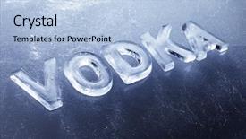  Presentation with alcoholic - Slides having word vodka alcoholic drink made background and a light blue colored foreground