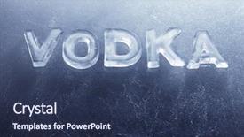  Presentation with vodka - Amazing PPT theme having word vodka written with real backdrop and a tawny brown colored foreground