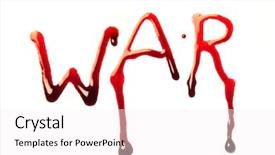  Presentation with red blood cells back ground - Beautiful presentation featuring word war written in bloody backdrop and a white colored foreground