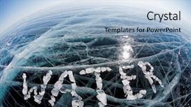  Presentation with winter ice - Presentation theme enhanced with deep sky objects - word water made from ice background and a light blue colored foreground