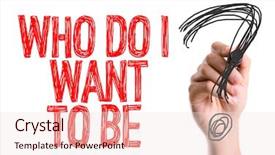  Presentation with marker - Slide deck with word who do i want background and a lemonade colored foreground