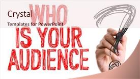  Presentation with compensation management hand marker - Presentation consisting of word who is your audience background and a lemonade colored foreground