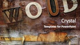  Presentation with wood - Cool new PPT layouts with word wood on wooden background backdrop and a  colored foreground