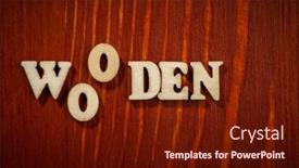  Presentation with wood - Presentation theme consisting of word-wooden-by-wood-letters background and a tawny brown colored foreground