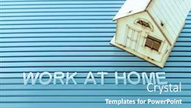  Presentation with home - Theme enhanced with word-work-at-home background and a teal colored foreground
