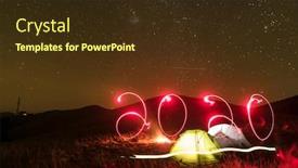  Presentation with luminous - Cool new presentation theme with word-written-by-a-luminous backdrop and a tawny brown colored foreground