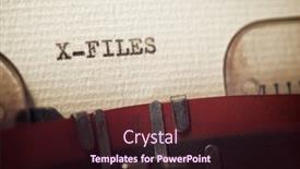  Presentation with files - Cool new slide deck with word-x-files-written backdrop and a wine colored foreground