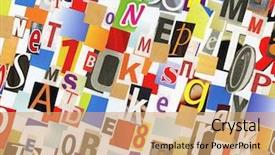  Presentation with abc - Presentation having wordart - handmade collage of newspaper abc background and a coral colored foreground