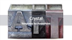  Presentation with art - Slides featuring wordart - word art in old letterpress background and a gray colored foreground