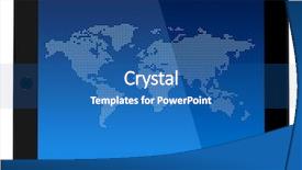  Presentation with monitor computer - Slide deck featuring wordl map on tablet pc background and a ocean colored foreground