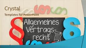  Presentation with contract and law - Presentation featuring words allgemeines vertragsrecht general contract background and a lemonade colored foreground