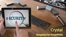  Presentation with security guard - Beautiful theme featuring words animation - digital composite of security guard backdrop and a tawny brown colored foreground