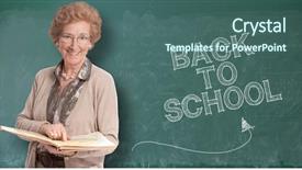  Presentation with welcome back - Slide deck enhanced with words back to school background and a ocean colored foreground