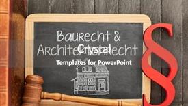  Presentation with construction law - Audience pleasing PPT theme consisting of words baurecht architektenrecht construction law backdrop and a gray colored foreground