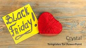  Presentation with yellow wood - Presentation design enhanced with words-black-friday-handwriting-text background and a coral colored foreground