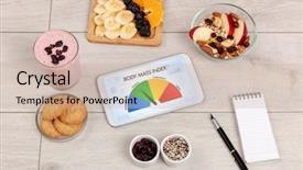  Presentation with body mass index - Presentation having words body mass index background and a soft green colored foreground