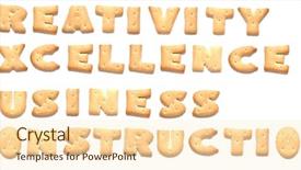  Presentation with excellence - Audience pleasing slides consisting of words creativity excellence business construction backdrop and a lemonade colored foreground