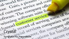  Presentation with customer service - Presentation theme having words customer service highlighted background and a lemonade colored foreground