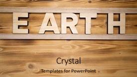  Presentation with wooden building blocks - Beautiful PPT layouts featuring words environment - earth word made with building backdrop and a coral colored foreground