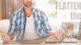  Presentation with public health covid - PPT layouts enhanced with words-flatten-the-curve background and a coral colored foreground